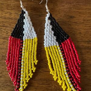 Colorful Beaded Dangle Earrings
